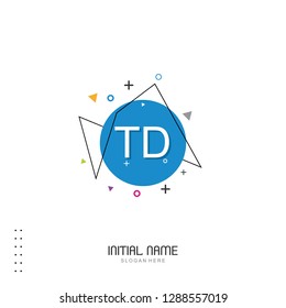 TD Initial logo template vector