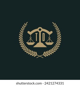 TD initials for law firm logo icon design vector image