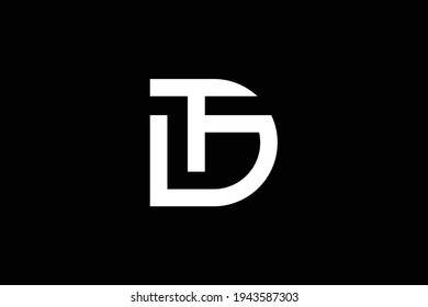 TD letter logo design on luxury background. DT monogram initials letter logo concept. TD icon design. DT elegant and Professional white color letter icon design on black background.