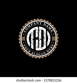 TD letter name logo badge vector, suitable for restaurant, cafe, coffee shop, apparel company, etc