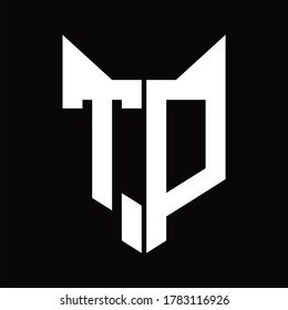TD Logo monogram with fox head shape design template