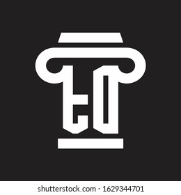 TD Logo monogram with pillar style design template