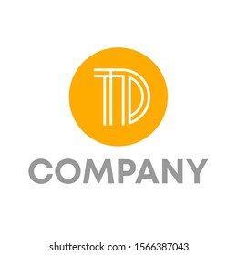 td logo vector design template sign