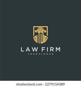TD monogram initial for lawfirm logo ideas with creative polygon style design