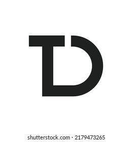TD monogram logo vector design illustration
