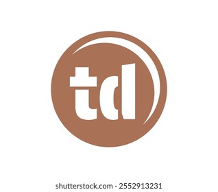 TD sport emblem or team logotype. Ball logo with a combination of Initial letter T and D for balls shop, sports company, training, club badge. Vector illustration.