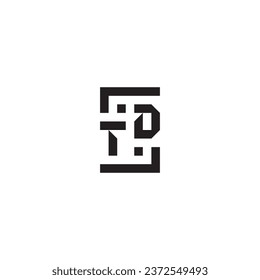 TD square concept retro logo in high quality professional design that will print well across any print media
