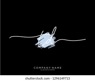 TD T D Initial handwriting logo template