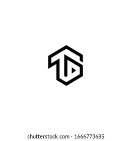 TD T D Letter Logo Design Vector