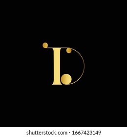 Diseño del logotipo de la letra T D TD en colores negros. Ilustración del logotipo del icono del vector de letras modernas y creativas.
