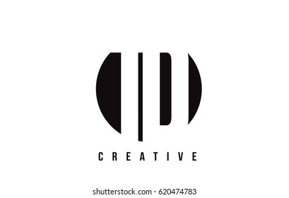TD T D White Letter Logo Design with Circle Background Vector Illustration Template.