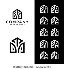 Logotipo para el hogar TDD, logotipo para el hogar con 3 iniciales combinadas, logotipo de desarrollo, natural, orgánico, moderno, financiero, adecuado para su empresa.