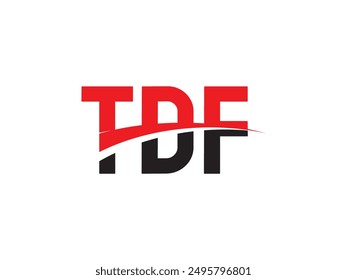 Ilustración vectorial de diseño de logotipo inicial de letra TDF