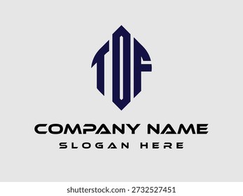 TDF letter logo design,TDF polygon simple style with deepblue color variation letter logo ,TDF minimalist and classic logo