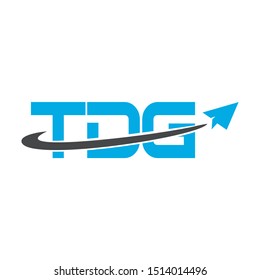 TDG initial cool modern fly logo concept