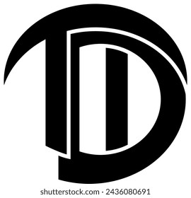 TDI monogram initial letter logo design vector