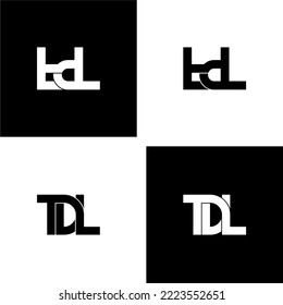 tdl initial letter monogram logo design set