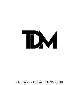 diseño original del logotipo del monograma de la letra tdm