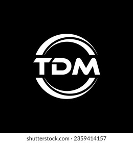 TDM Logo Design, Inspiration for a Unique Identity. Modern Elegance and Creative Design. Watermark Your Success with the Striking this Logo.