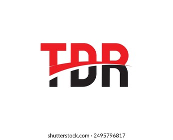 TDR Letter Initial Logo Design Vector Illustration