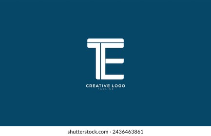 TE Abstract initial monogram letter alphabet logo design