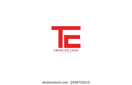 TE Abstract initial monogram letter alphabet logo design