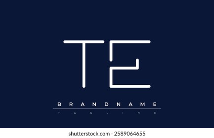 TE Abstract letter logo. This logo icon incorporate with abstract shape in the creative way