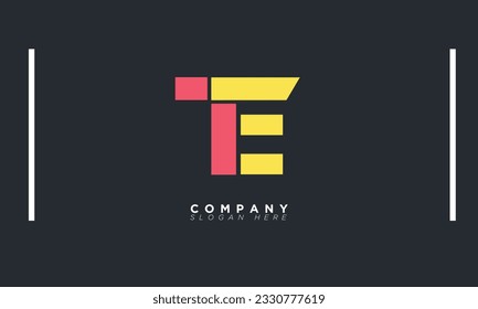 TE Alphabet letters Initials Monogram logo ET, T and E