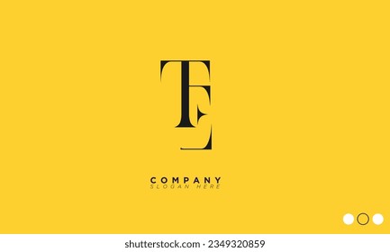 TE Alphabet Buchstaben Initial Monogram Logo ET, T und E