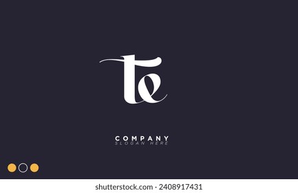 TE Alphabet letters Initials Monogram logo ET, T and E