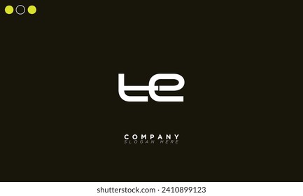 TE Alphabet Buchstaben Initial Monogram Logo ET, T und E