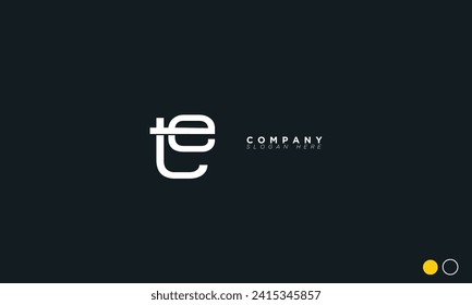  TE Alphabet Buchstaben Initial Monogram Logo ET, T und E