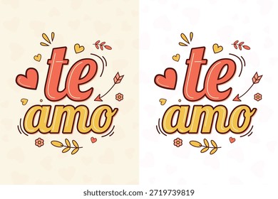 Das AMO Lettering Vector Design Set. Nette Retro-Typografie mit Herz- und Pfeildarstellung