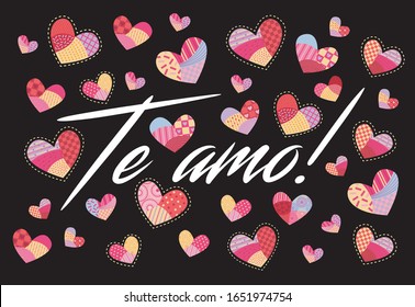 TE AMO LOVE HEARTS HAPPY