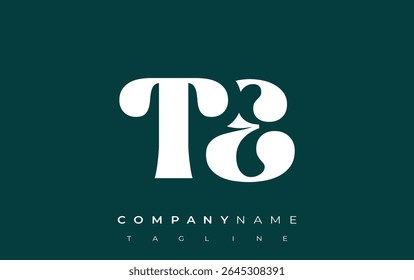 TE Creative Abstract Typography Logo Design. Elegant logo combining bold typography and creative shapes, ideal for branding and identity solutions.