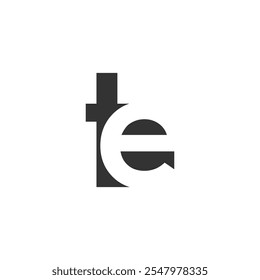 TE creative geometric initial based modern and minimal logo. Letter t e trendy fonts. Universal professional elegant techno vector design.