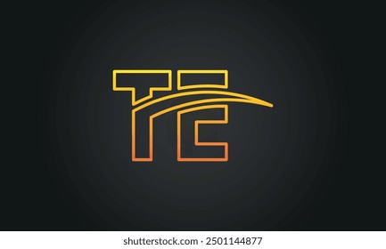 TE creative and modern letter logo design. TE logo design vector in black background.