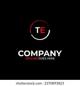 TE creative modern letters logo design template