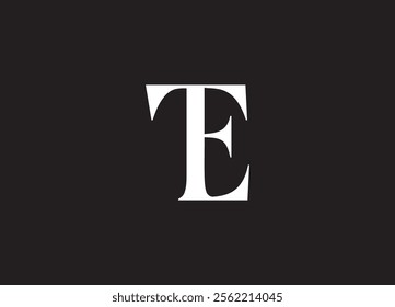 TE creative modern logo design and initial logo
