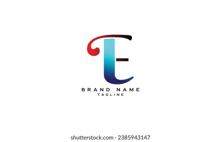 TE, ET, Abstract initial monogram letter alphabet logo design