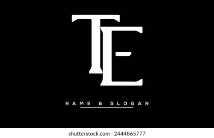 TE, ET Abstract Letters Logo Monogram