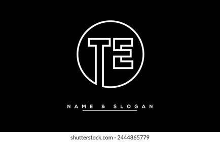 TE, ET Abstract Letters Logo Monogram