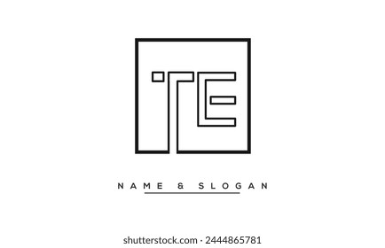 TE, ET Abstract Letters Logo Monogram