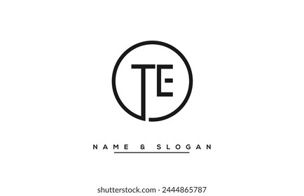 TE, ET Abstract Letters Logo Monogram