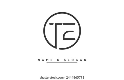 TE, ET Abstract Letters Logo Monogram