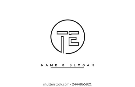 TE, ET Abstract Letters Logo Monogram