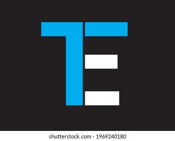 TE or ET Abstract monogram letter logo vector template design 