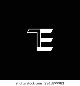 TE or ET abstract outstanding professional business awesome artistic branding company different colors illustration logo