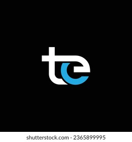 TE or ET abstract outstanding professional business awesome artistic branding company different colors illustration logo