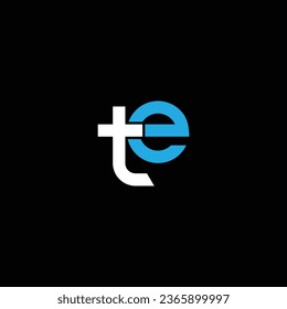 TE or ET abstract outstanding professional business awesome artistic branding company different colors illustration logo